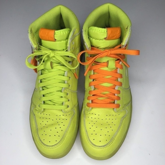 Authentic Nike Air Jordan 1 Retro High G8RD Gatorade Sneakers in Lime. - Picture 2 of 16